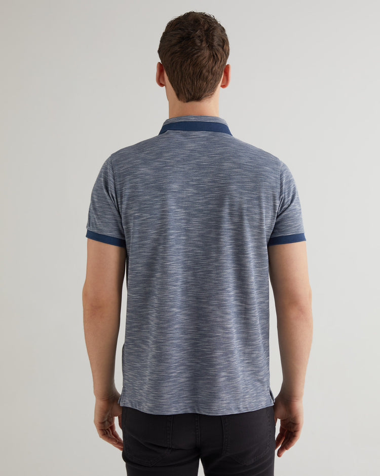 Bawełniany polo męski z kołnierzykiem polo z krótkim rękawem regular fit