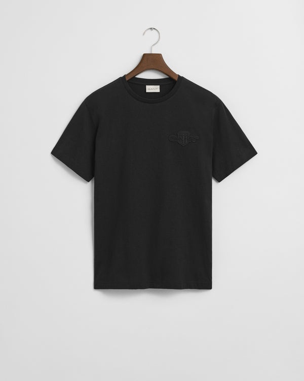 Męski bawełniany t-shirt regular fit z tonalnym logo