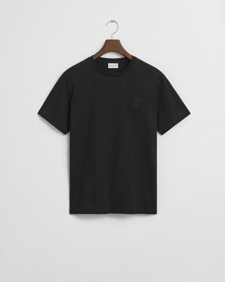 Męski bawełniany t-shirt regular fit z tonalnym logo