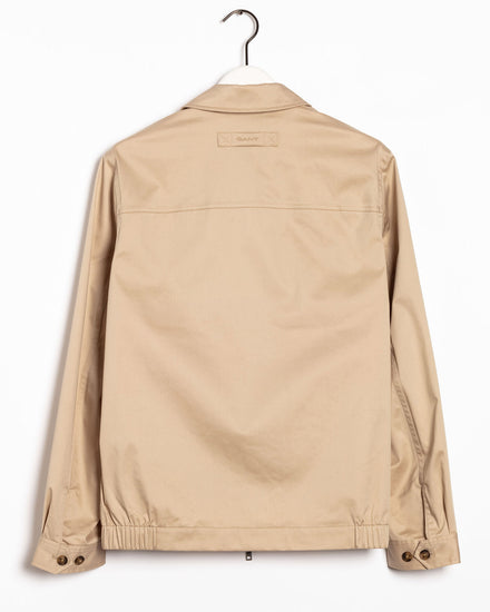 Kurtka męska z zamkiem z długim rękawem beżowa