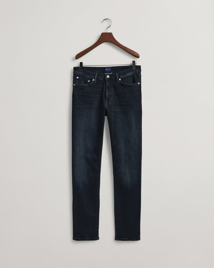 Spodnie jeansowe męskie extra slim fit granatowe