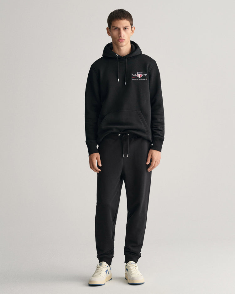 Spodnie dresowe męskie regular fit czarne