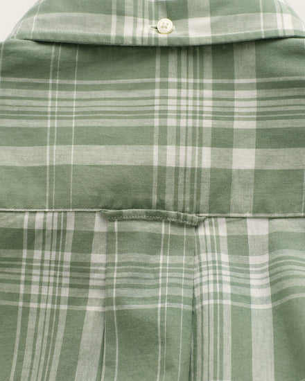 Koszula męska w kratkę z długim rękawem regular fit zielona