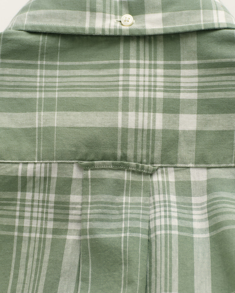 Koszula męska w kratkę z długim rękawem regular fit zielona