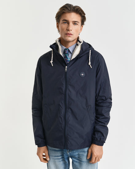 Kurtka męska ze stójką regular fit niebieska