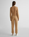 Spodnie dresowe damskie relaxed fit beżowe