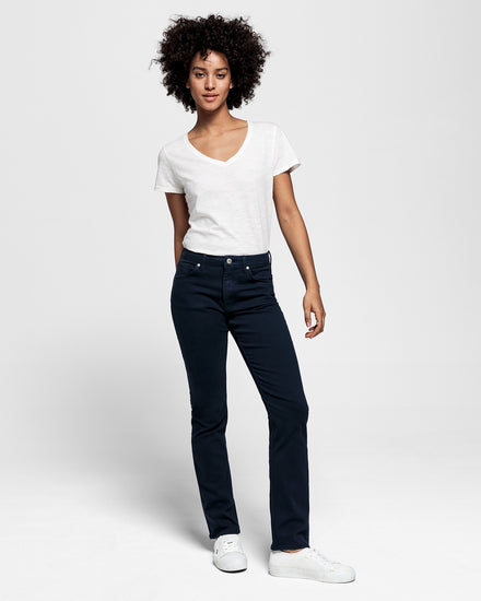 Spodnie damskie slim fit granatowe