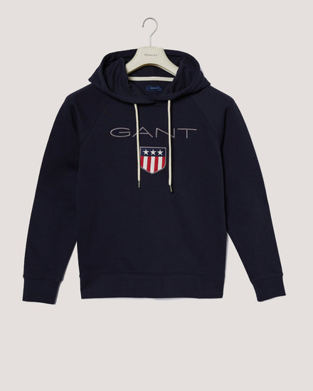 Bluza damska z kapturem regular fit granatowa