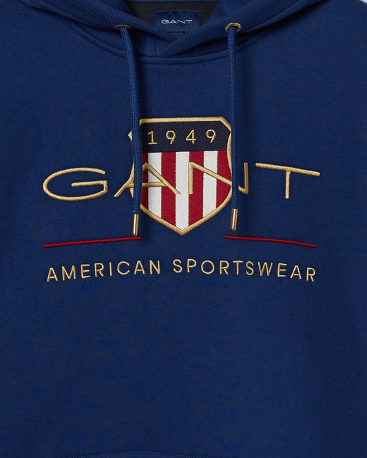 Bluza męska z kapturem regular fit granatowa