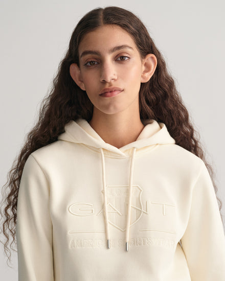 Bluza damska z nadrukiem z kapturem regular fit