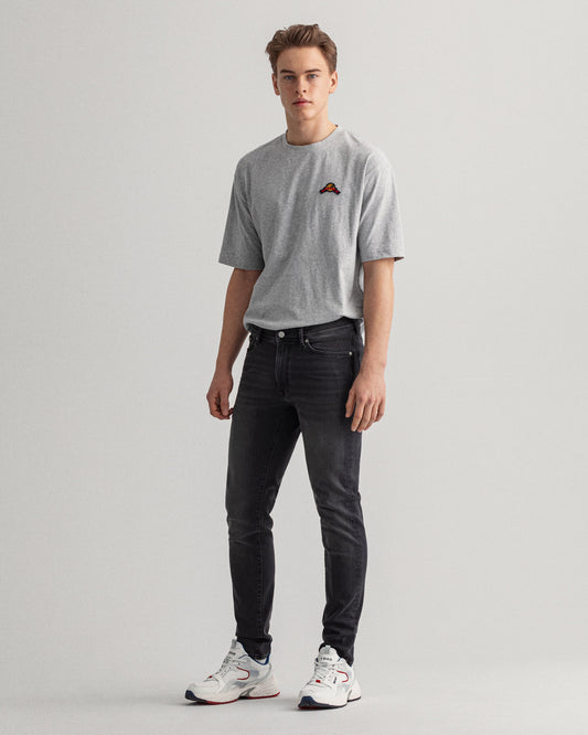 Męskie czarne jeansy Maxen extra slim fit Active-Recover