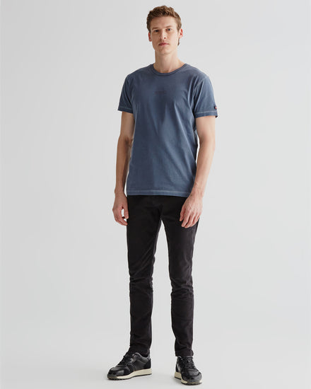 Bawełniany t-shirt męski z nadrukiem okrągły kołnierzyk regular fit