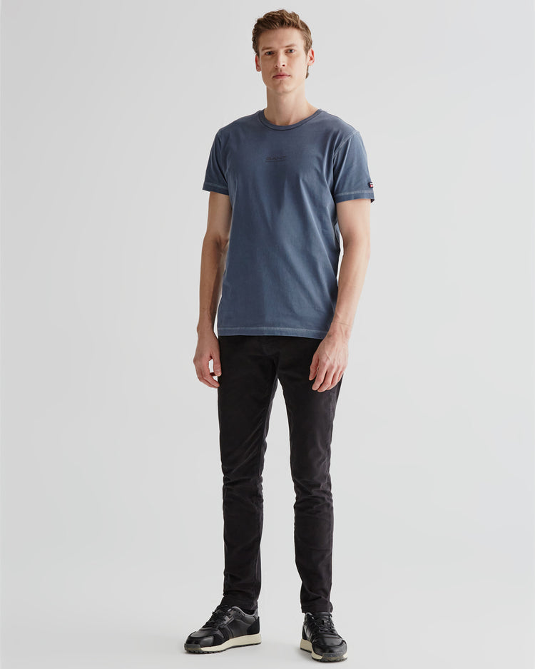 Bawełniany t-shirt męski z nadrukiem okrągły kołnierzyk regular fit