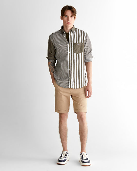 Szorty męskie slim fit beżowe