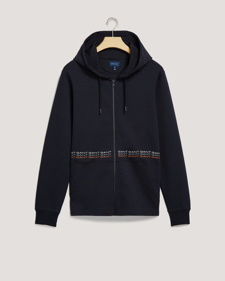 Męska granatowa bluza z kapturem o regularnym kroju