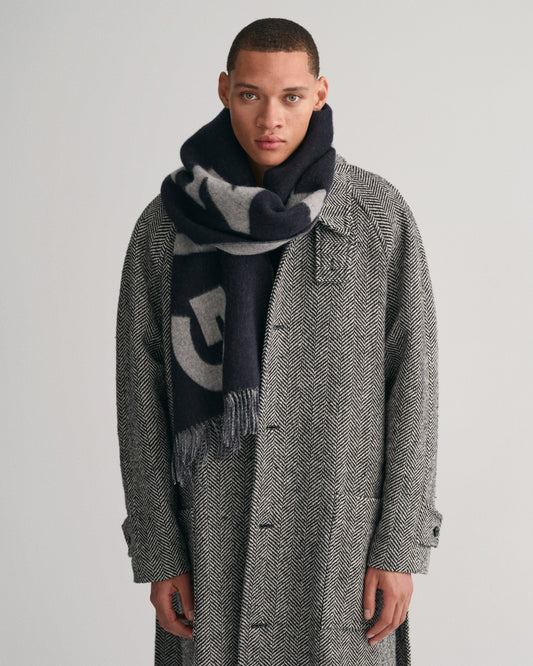 Szalik unisex w kratkę czarny