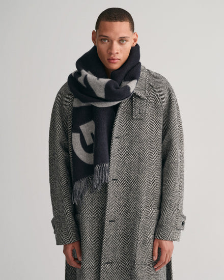 Szalik unisex w kratkę czarny