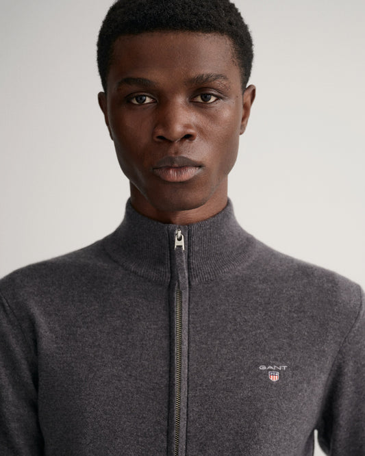 Męski kardigan z bardzo delikatnej wełny jagnięcej rozsuwany