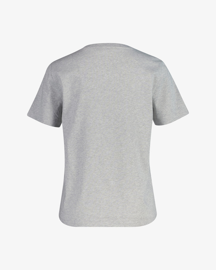 Koszulka damska z nadrukiem regular fit szara