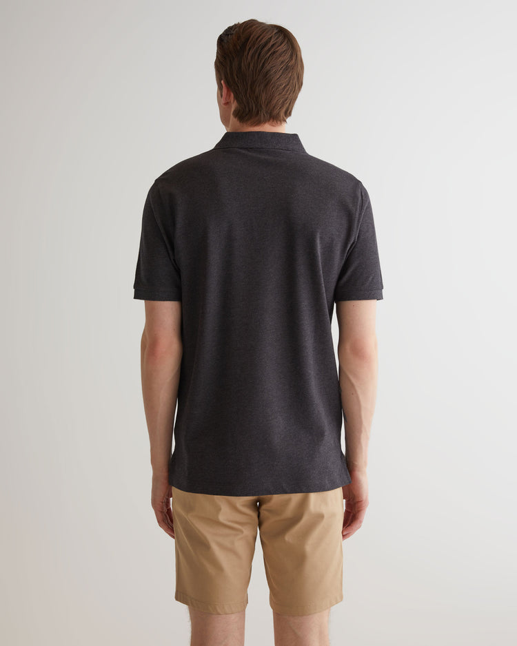 Koszulka polo męska regular fit szara