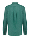 Bawełniana koszula męska z długim rękawem regular fit zielona