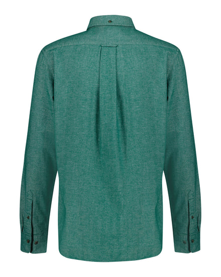 Bawełniana koszula męska z długim rękawem regular fit zielona