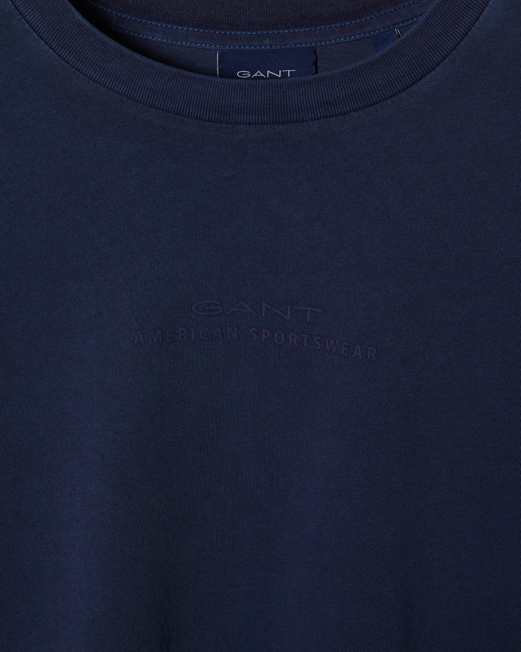 Bawełniany t-shirt damski z nadrukiem okrągły kołnierzyk regular fit