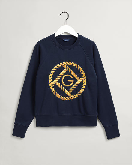 Bluza damska z nadrukiem relaxed fit granatowa