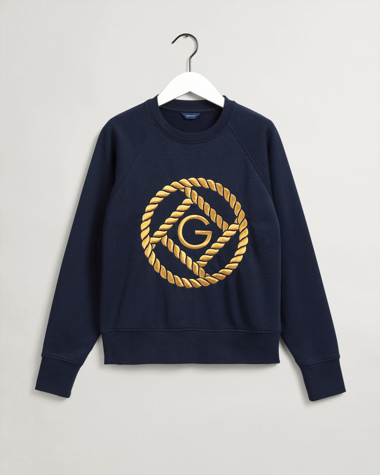 Bluza damska z nadrukiem relaxed fit granatowa