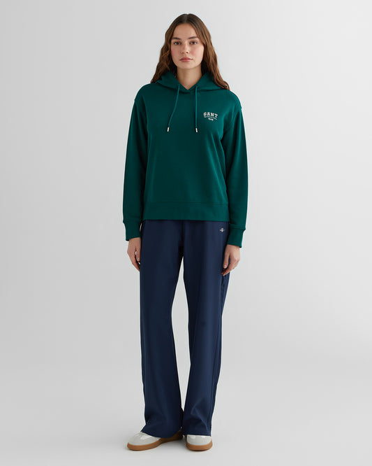 Damskie granatowe spodnie dresowe regular fit