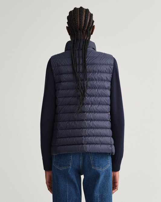 Bezrękawnik damski slim fit granatowy