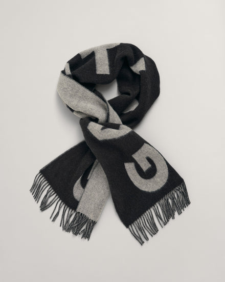 Szalik unisex w kratkę czarny
