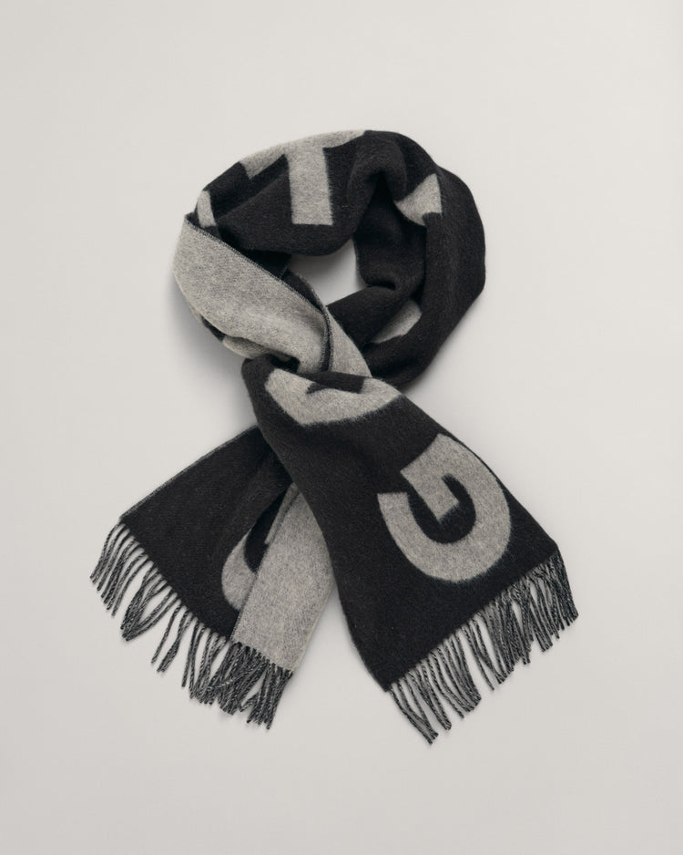 Szalik unisex w kratkę czarny