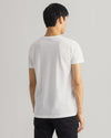Męski biały regular fit okrągły dekolt T-shirt