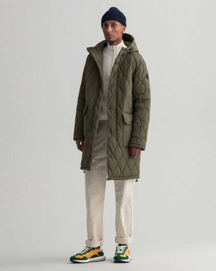 Kurtka męska z nadrukiem zapinana na guziki oversize fit zielona