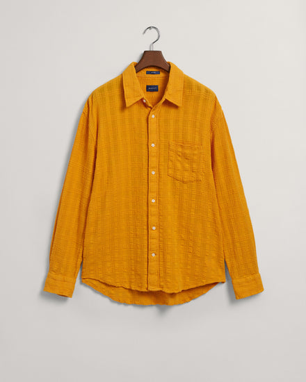 Bawełniana koszula męska w kratkę z długim rękawem relaxed fit