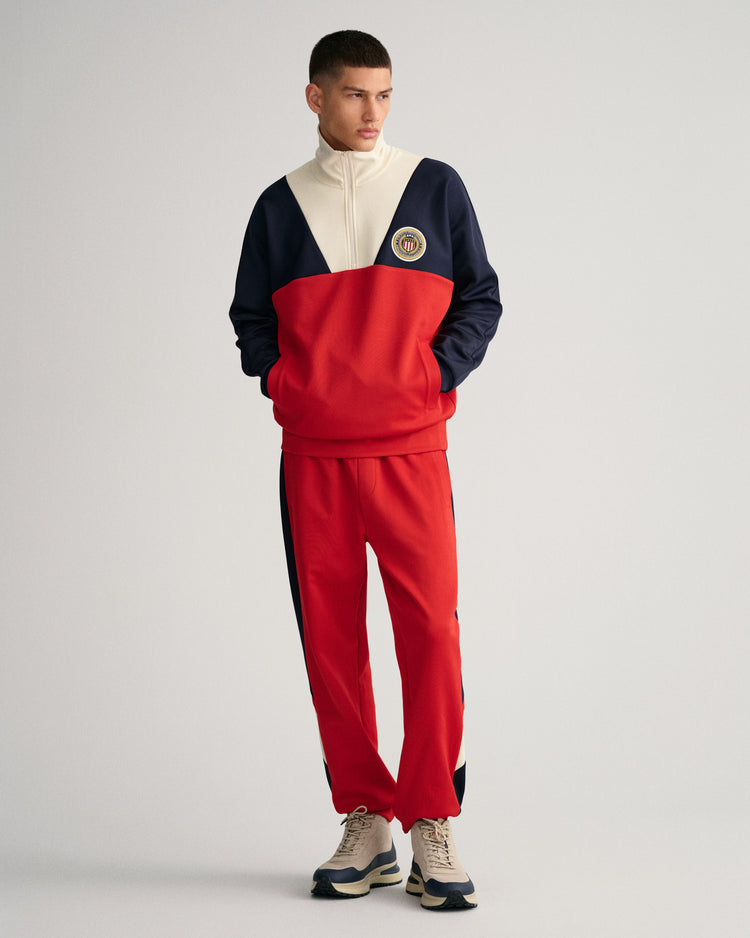 Bluza męska z zamkiem do połowy z długim rękawem relaxed fit