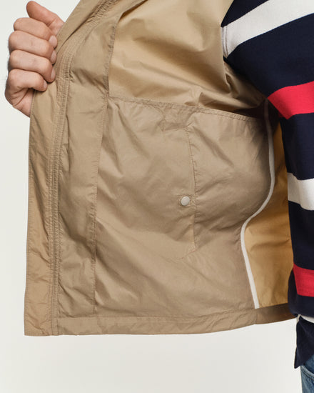 Kurtka męska ze stójką z długim rękawem regular fit khaki