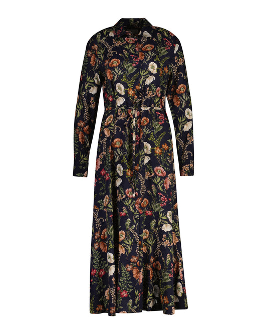 Sukienka koszulowa midi w kwiaty