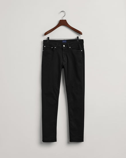 Spodnie jeansowe męskie extra slim fit czarne