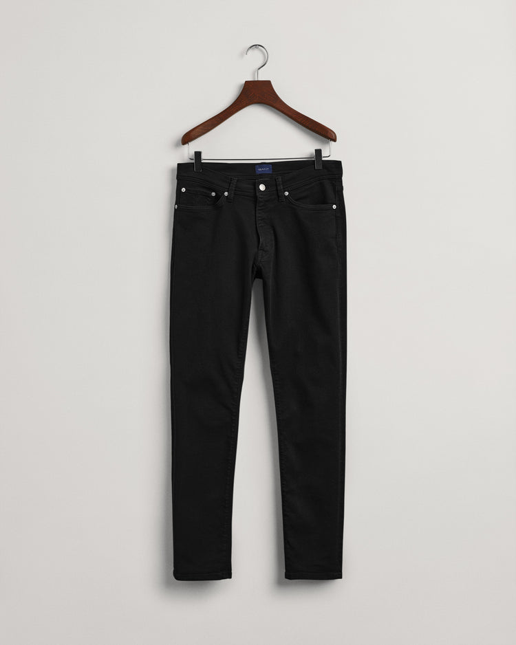 Spodnie jeansowe męskie extra slim fit czarne