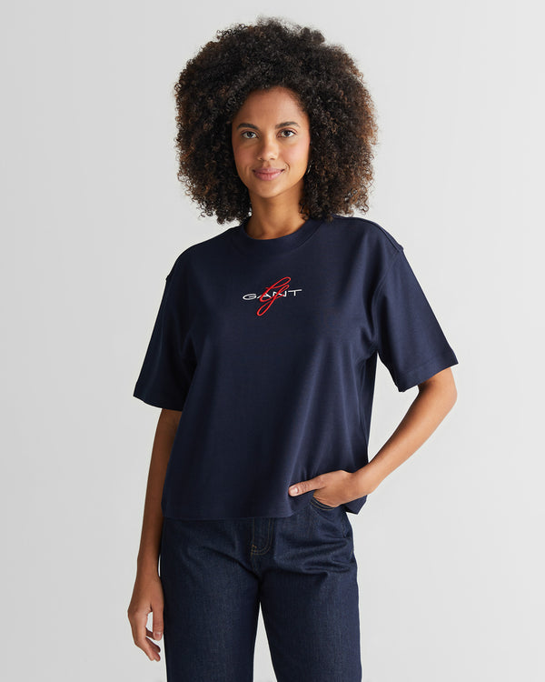 Koszulka damska z nadrukiem z krótkim rękawem relaxed fit