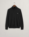 Sweter męski z golfem regular fit czarny