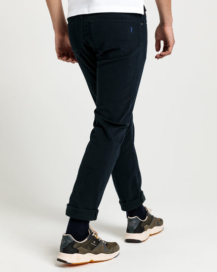 Jeansy męskie z miękkiego diagonalu slim z 5 kieszeniami