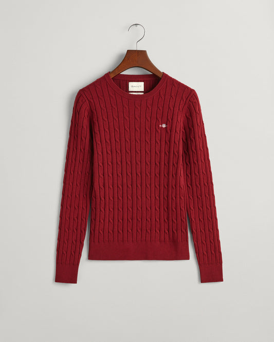 Sweter z dzianiny z okrągłym dekoltem
