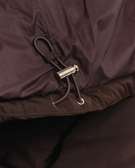 Kurtka damska ze stójką z długim rękawem regular fit brązowa