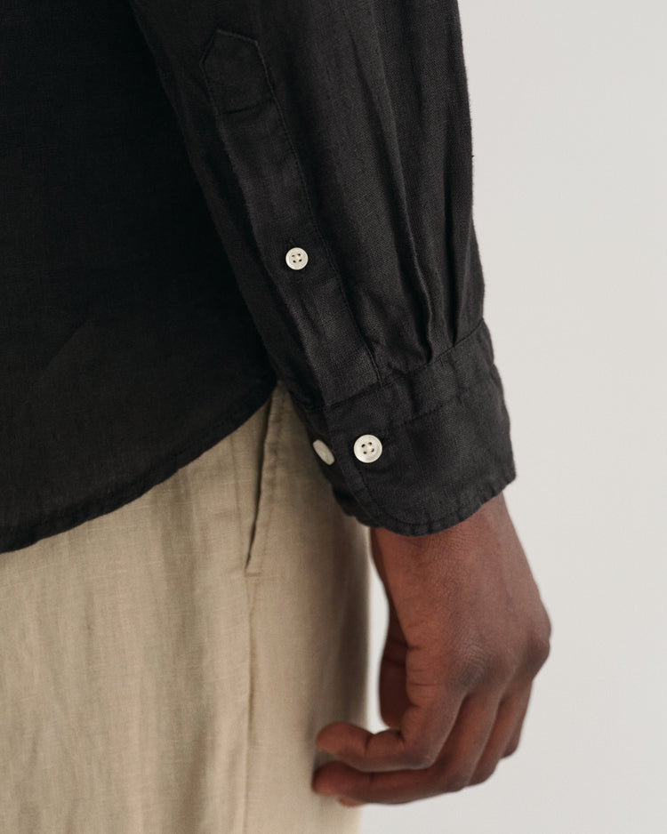 Koszula męska z długim rękawem regular fit czarna