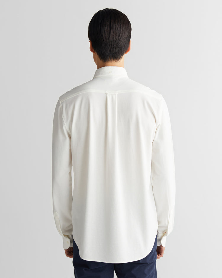 Koszula męska z długim rękawem regular fit kremowa