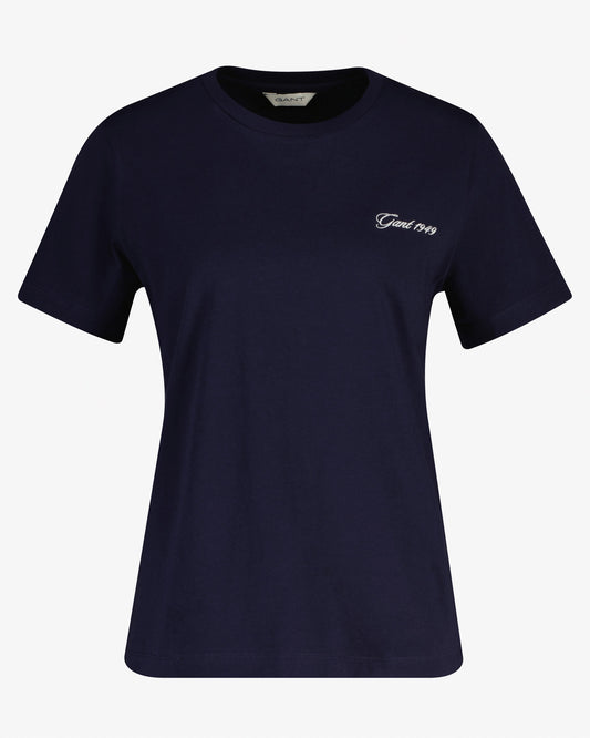 Koszulka damska z krótkim rękawem, okrągły kołnierzyk regular fit