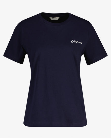 Koszulka damska z krótkim rękawem, okrągły kołnierzyk regular fit